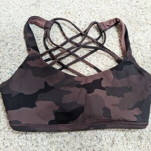 Brown black Lululemon brown and black crossed back sports bra